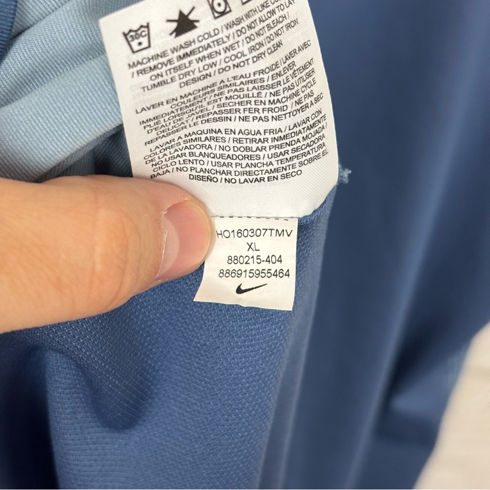 Nike Golf Navy Blue Standard Fit Dri-Fit Polo Size XL - Picture 8 of 8